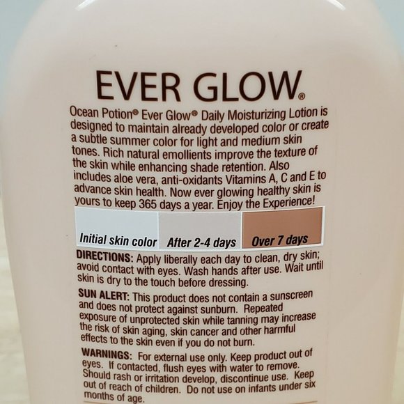 Ocean Potion Ever Glow Gradual Tanning Body Lotion, Discontinued HTF 20.5 oz - Picture 3 of 3